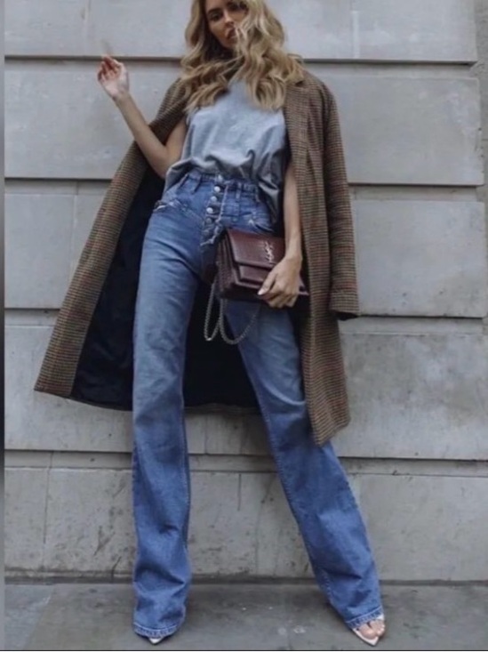 Marissa Webb Denim - Marissa Webb Light Blue Flare Jeans from her spring 2019 collection